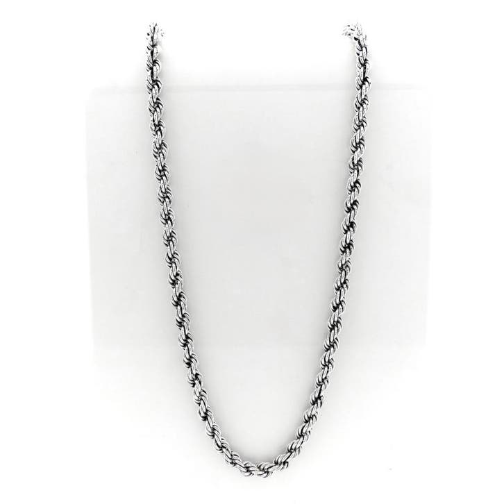 Zilveren gedraaide schakelketting, Sieraden, Tassen en Uiterlijk, Kettingen, Zilver, Gebruikt, Zilver, Ophalen of Verzenden