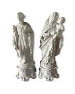 Beeld, Maria met Kind en Jozef - 32 cm - Biscuit porselein -