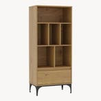 Boekenkast Kistiandi 137x60x35 cm donker eiken [en.casa], Huis en Inrichting, Kasten | Boekenkasten, Verzenden, Nieuw