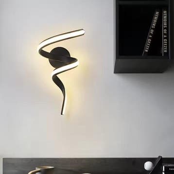 LED Wandlamp Spiraal – Scandinavisch Design, Verzenden, Nieuw