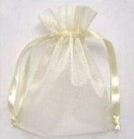 c.a. 50 x organza zakjes Ecru Ivoor 7x9cm, Ophalen of Verzenden, Nieuw