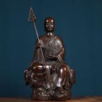 A rare antique brass figure of Ksitigarbha Bodhisattva -