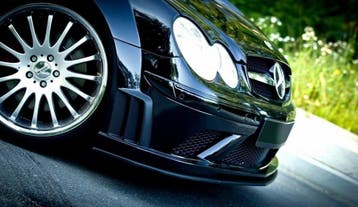 Front Splitter MERCEDES CLK W209 ZWART (SL BLACK SERIES, Verzenden
