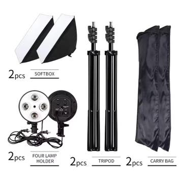 50x70cm Softbox Set met 8 Lampen Studio Verlichting, Verzenden, Nieuw