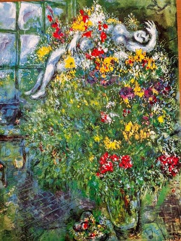 Marc Chagall - Le bouquet ardent