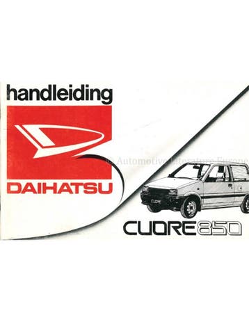 1990 DAIHATSU CUORE 850 INSTRUCTIEBOEKJE NEDERLANDS