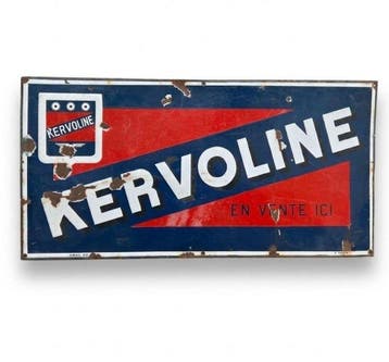 Emaille bord - XL oliën en smeermiddelen Kervoline