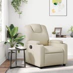 vidaXL Relaxfauteuil Crème Kunstleer, Verzenden, Nieuw