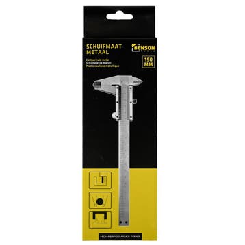 Benson Schuifmaat - Metaal - Nauwkeurig tot 0.01 mm - Inc..., Ophalen of Verzenden, Nieuw