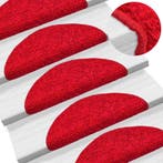 vidaXL Trapmatten 15 st 56x17x3 cm Rood Halfrond, Doe-het-zelf en Verbouw, Ladders en Trappen, Verzenden, Nieuw