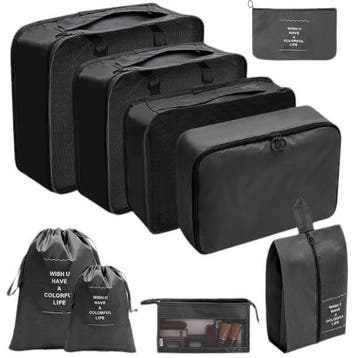 Packing Cubes - Zwart - 9-delige set - Packing Cubes, Verzenden, Nieuw