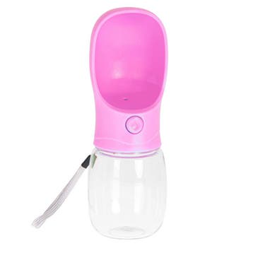 Honden Drinkfles On The Go met Drinkcup 350 ml Roze –, Ophalen of Verzenden, Nieuw