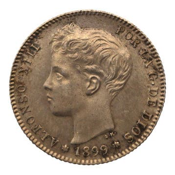 Spanje. 1 Peseta Alfonso XIII 1899 Madrid