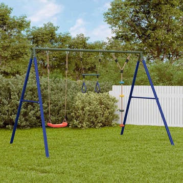 vidaXL Schommelset met schommel, trapeze en klimtouw met, Kinderen en Baby's, Speelgoed | Buiten | Speeltoestellen, Verzenden