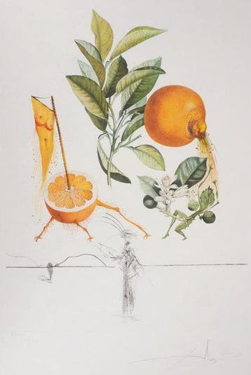 Salvador Dali (1904-1989) - Flordali : Pamplemousse érotique, Antiek en Kunst