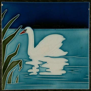 Jugendstil Tegel - Boizenburger Wandplattenfabrik - Art