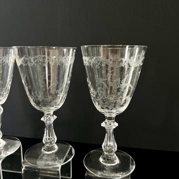 Val Saint Lambert - Drinkservies (6) - Louis XV zuurgeëtste