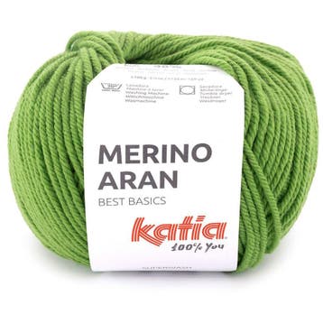 Katia Merino Aran - 109 grasgroen - Merinogaren, Ophalen of Verzenden, Nieuw