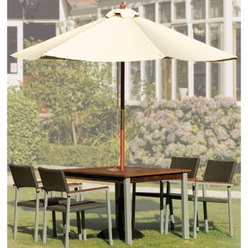 Parasol Creme Rond 3 meter Ø, Verzenden, Nieuw in verpakking