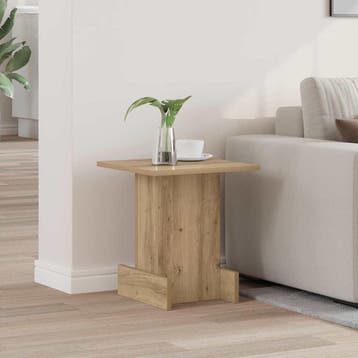 vidaXL Bijzettafel Artisan Eiken 35,5 x 35 x 40 cm Bewerkt, Verzenden, Nieuw, Minder dan 45 cm