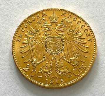 Oostenrijk. Franz Joseph I. 20 Corona 1915 / Restrike