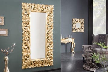 Elegante wandspiegel VENICE 180x90cm goud antieke barokstijl, Ophalen of Verzenden, Nieuw