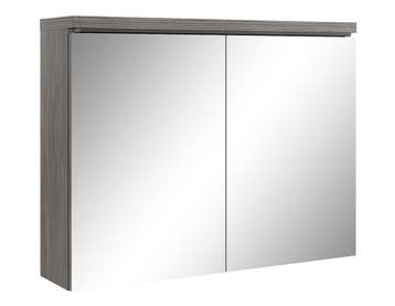 Badkamerkast Paso 80 x 20 x 60 cm Grijs Eiken Spiegelkast, Verzenden, Nieuw, Spiegelkast