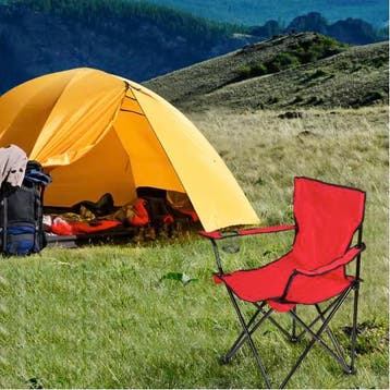 Campingstoel Opvouwbaar 50x50x80 cm Bekerhouder 130 kg, Verzenden, Nieuw
