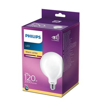 Philips LED Globelamp G120 E27 13W 2000lm 2700K | Melkgla..., Ophalen of Verzenden, Nieuw