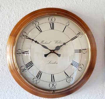 Wandklok - Vintage - Eik - 1970-1980 - Vintage Houten, Antiek en Kunst