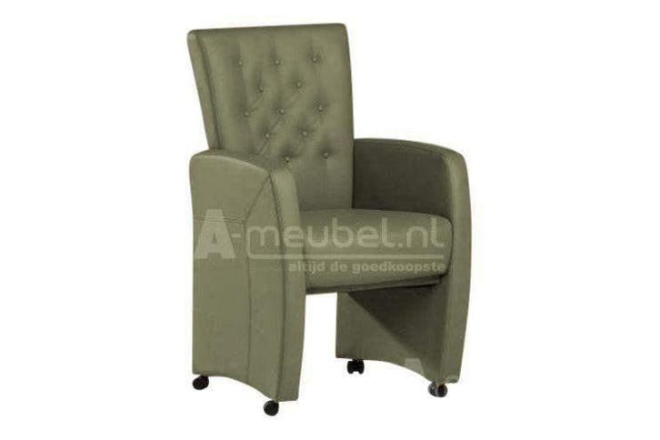 Eetkamerstoel Carina - eetkamerstoelen - Groen, Huis en Inrichting, Stoelen, Nieuw, Stof