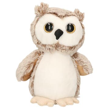 Uil knuffel bruin - zachte pluche - 17 cm - vogel, Verzenden, Nieuw