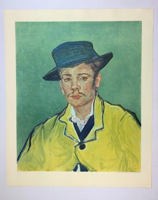 Vincent van Gogh - Portrait of a young man - Vintage, Antiek en Kunst, Kunst | Tekeningen en Foto's