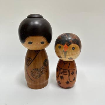 sculptuur, Creative Kokeshi Dolls,Hand Made Folk Art From
