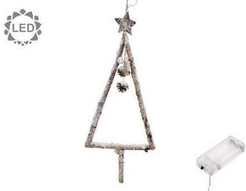 Boomvorm takken met led houten kerstboom deco manco 28x82 cm, Ophalen of Verzenden, Nieuw