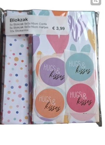 4x blokzak - cadeauverpakking - inpakpapier - cadeaupapie..., Diversen, Cadeaupapier, Ophalen of Verzenden, Nieuw