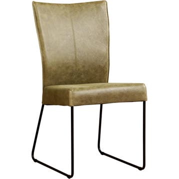 Leren eetkamerstoel Mate - Vintage Olive (olijf/groen) -, Huis en Inrichting, Stoelen, Overige kleuren, Nieuw, Ophalen of Verzenden