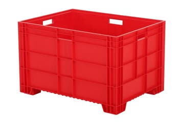 Stapelbak 800x600xH500mm gesl. 4 poten 4 OH rood ral3020, Ophalen of Verzenden, Nieuw