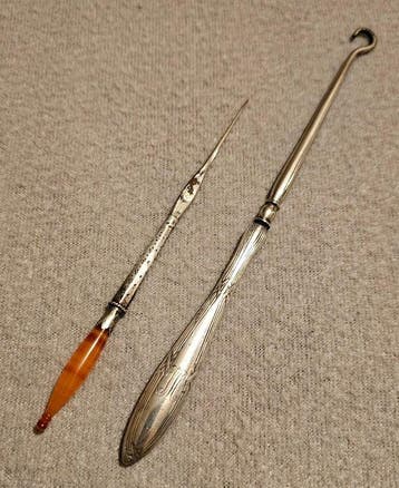 Medisch optisch instrument - 1850-1900 - 2 zilveren items
