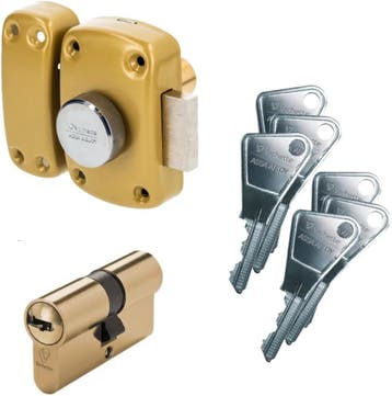 Vachette Cyclop cilinderslot - 51% korting - Als nieuw, Ophalen of Verzenden, Zo goed als nieuw, Koper of Messing, Slot