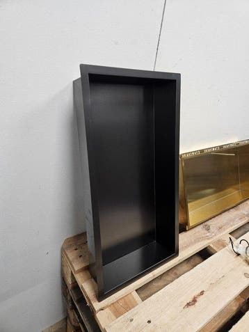 Inbouwnis Wiesbaden Novi 30 x 60 x 10 cm Gunmetal, Doe-het-zelf en Verbouw, Sanitair, Ophalen of Verzenden, Nieuw, Bad