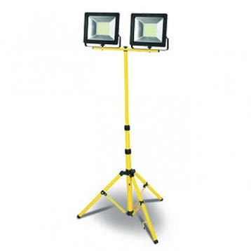 Dubbel LED schijnwerper met statief - IP65 - 2x 50W, Ophalen of Verzenden, Nieuw