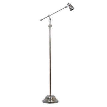 Vloerlamp Kody Antiek Zilver Binnenverlichting, Huis en Inrichting, Lampen | Vloerlampen, Verzenden, Nieuw, Overige materialen