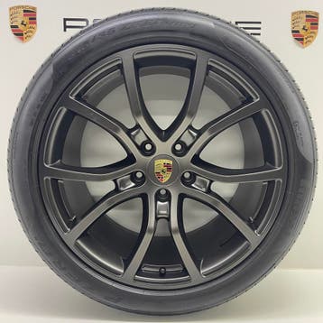 Porsche Cayenne (E3/E3 II) 21 Exclusive Design Titanium set, Ophalen, Gebruikt, Banden en Velgen, 21 inch