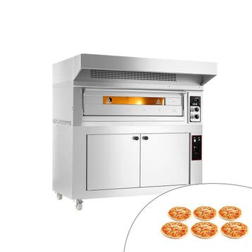GGM Gastro | Elektrische pizzaoven Power - (chamottebodem) -, Onderbouw afzuigkap, Verzenden, Nieuw, Motor