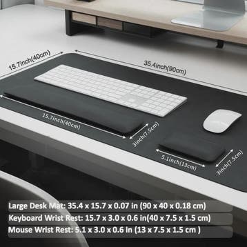 3-in-1 Ergonomische Bureau Set: XXL Muismat (900x400mm) met, Verzenden, Nieuw