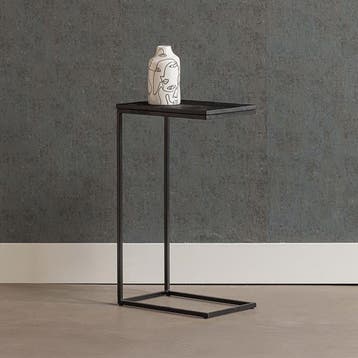 Bijzettafel Mangohout Alys Zwart (set Van 2), Verzenden, Nieuw, Industriële meubels, Overige vormen