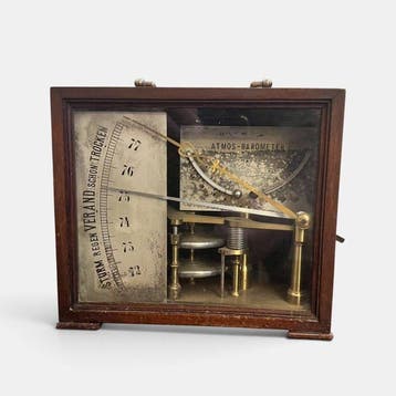 Franse Victoriaanse Atmos-barometer - Hout