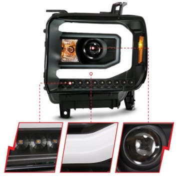 ANZO GMC SIERRA 1500 14-15 2500H/15-19 Projector Headlight, Ophalen of Verzenden, Nieuw