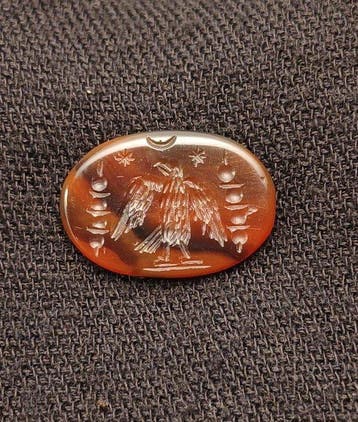 Replica van een antieke Romeinse steen, hardsteen Intaglio